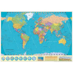 Mapamundi Escolar 100x70 (Castellano) Cartograma