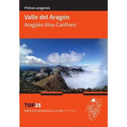 Mapa TOP 25 Valle del Aragón Aragüés Aísa Canfranc