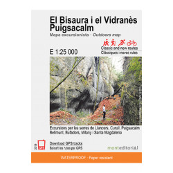 El Bisaura i el Vidranès Puigsacalm 1:25.000 Mont Editorial
